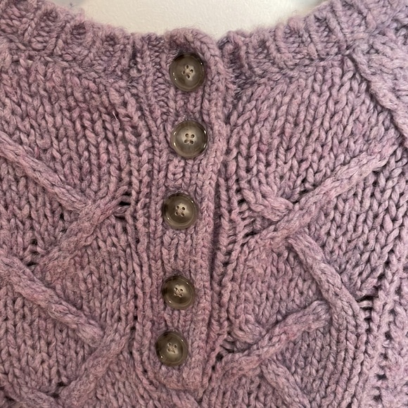 Stylish cotton-wool sweater with back buttons - LOFT - Picture 4 of 5